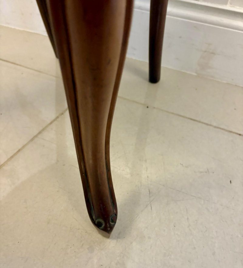 Set of Six Antique Victorian Quality Carved Mahogany Dining Chairs - Image 10